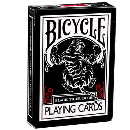 Bicycle Black Tiger Deck red pip