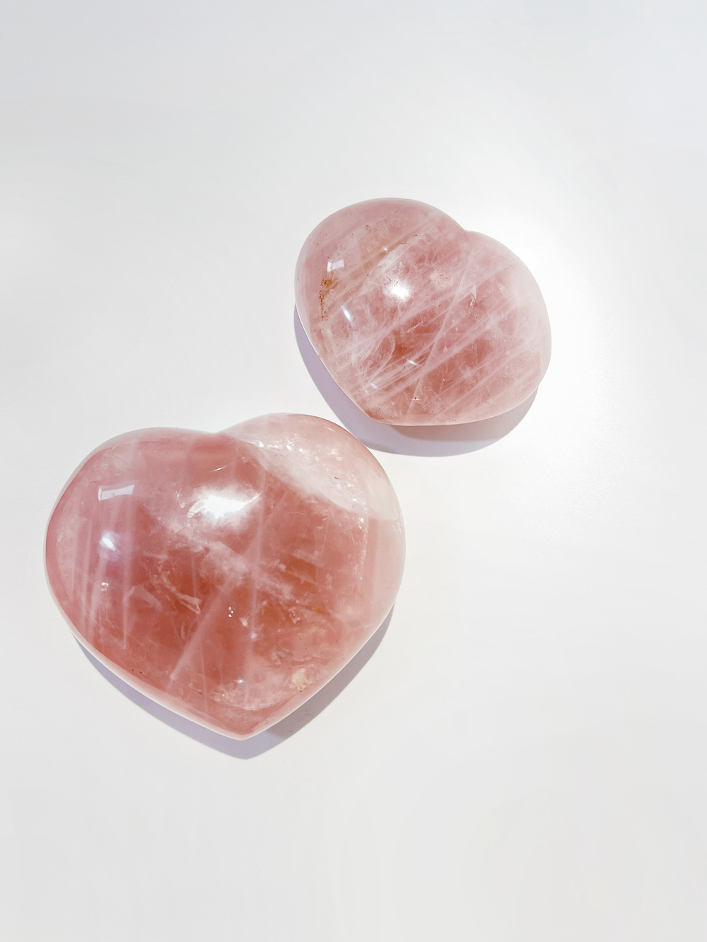 Сердечко из розового кварца крупное M