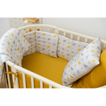 Простыня овальная на резинке из сатина горчичного цвета из коллекции essential, 75х125х20 см