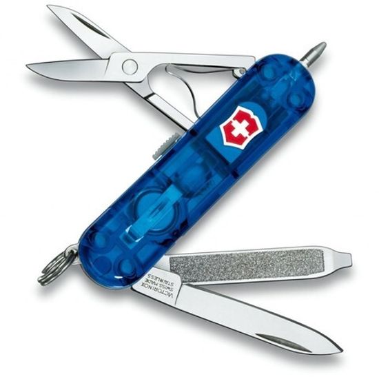 Нож Victorinox Мод. Signature Lite Blue Trans (58мм) - 7 функций