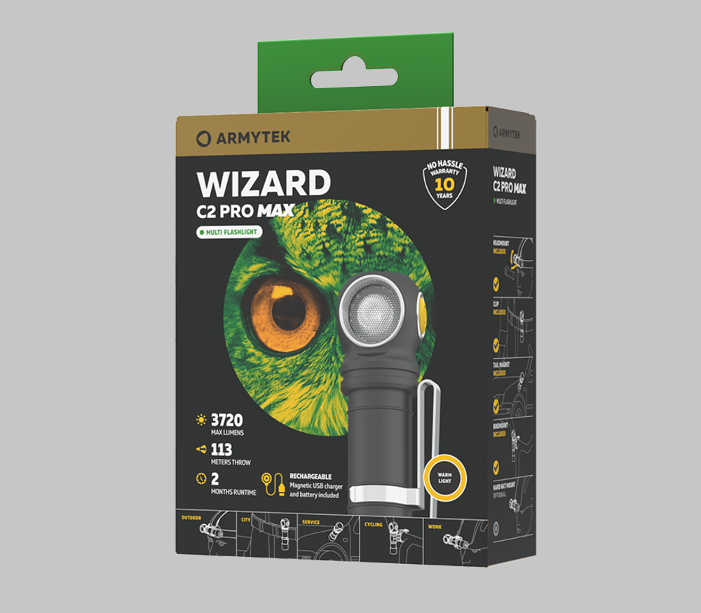 Фонарь Armytek Wizard C2 Pro Max Magnet USB (теплый свет)