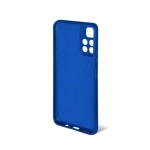Силиконовый чехол с микрофиброй для Pococ M4 Pro 5G DF poOriginal-05 blue
