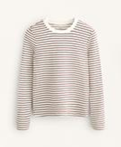 Oysho Лонгслив в полоску из смесового хлопка, коричневый