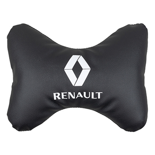 Подушка - подголовник Skyway экокожа 30 х 20 см черная Renault