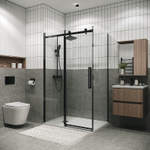 Душевой уголок Grossman Classic 110х70 120.K33.04.1170.21.00 профиль Черный матовый стекло прозрачное
