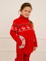 Платье туника вязаное