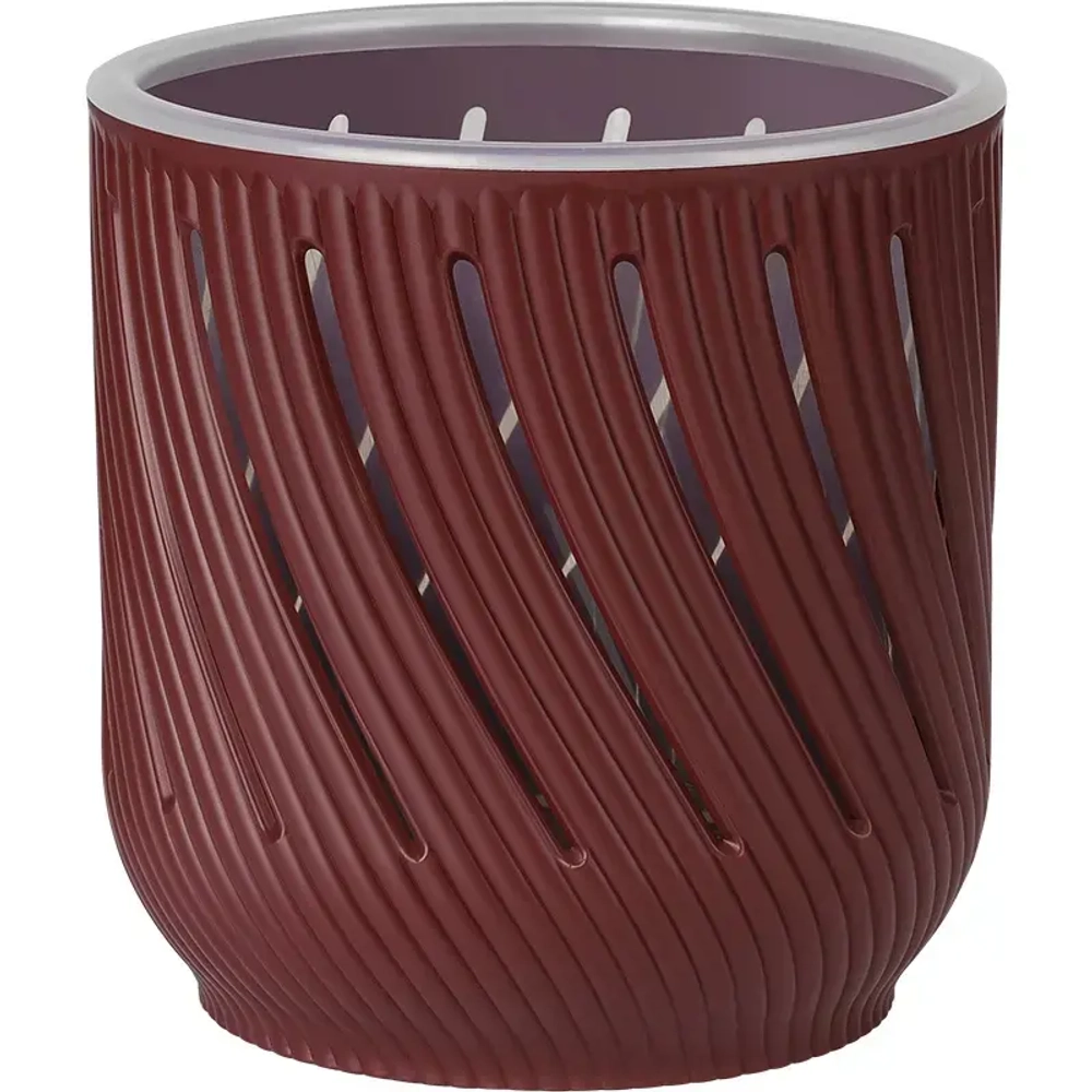 Кашпо для цветов пластиковое 1,3л d-12,5см «Fleurs» Бордо