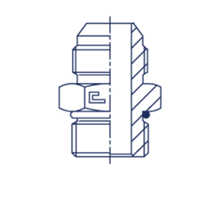 Штуцер FRLG JIC 9/16 - UNF 7/16