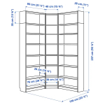 Книжный шкаф -  BILLY IKEA/ БИЛЛИ ИКЕА, 136х28х237 см, под беленый дуб