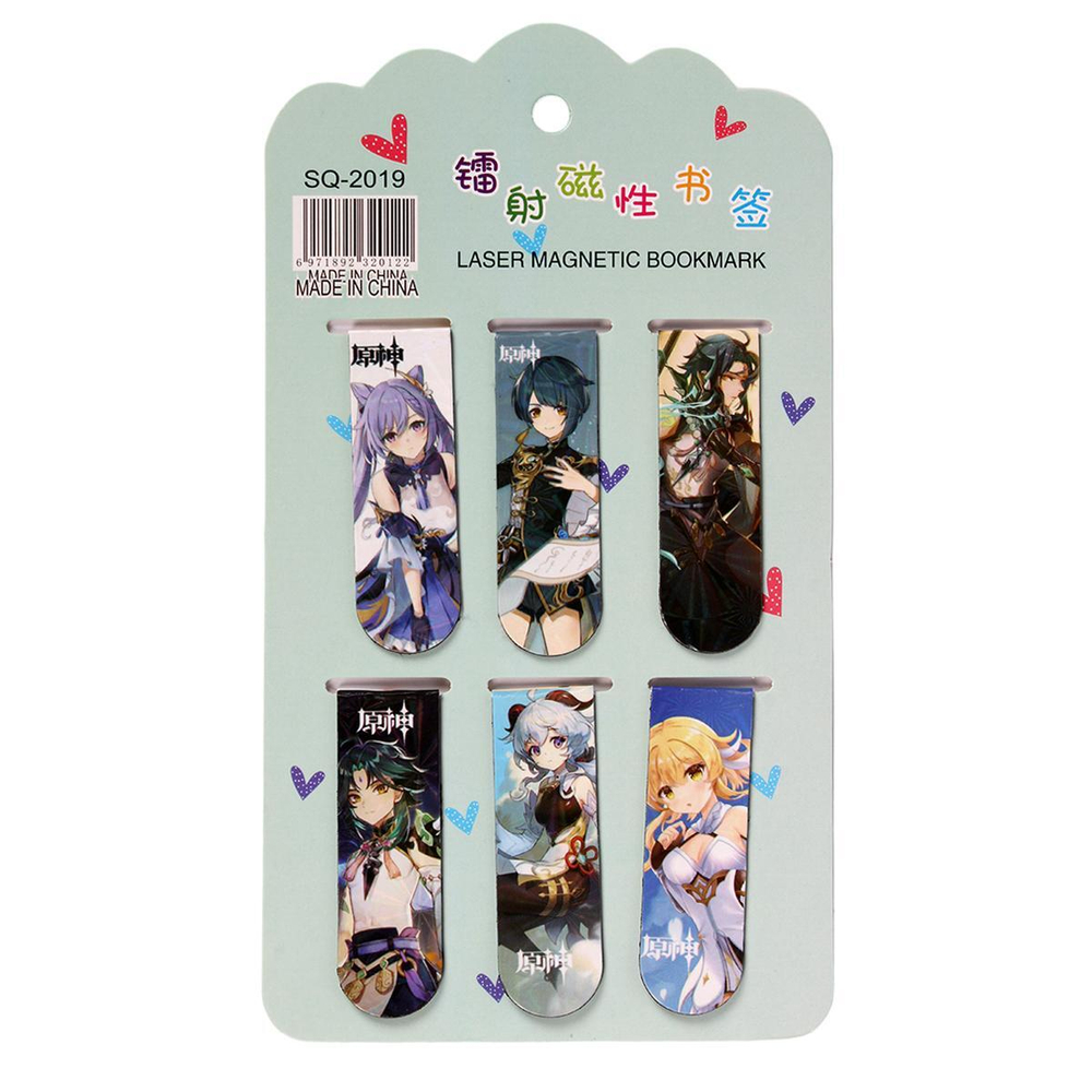 Набор магнитных закладок МИКС для девочек, 6 штук , С-30668