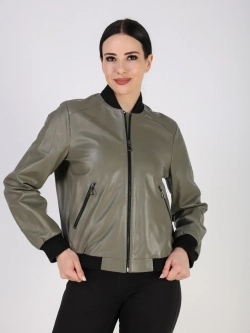 Кожаная куртка демисезонная Турция бомбер