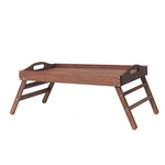 Столик поднос деревянный на ножках складной для завтрака и для кухни, браун бейц