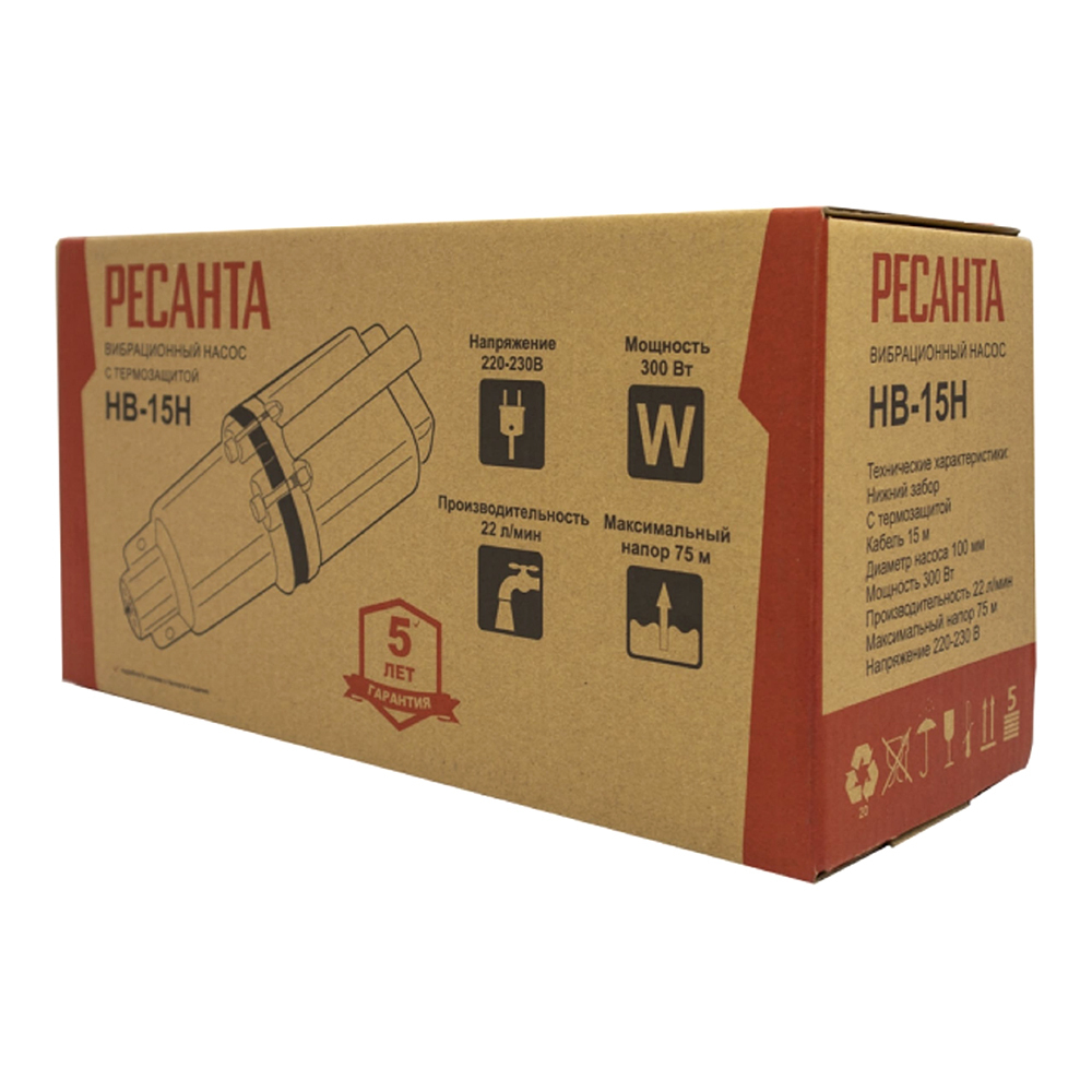 Насос погружной колодезный Ресанта НВ-15Н