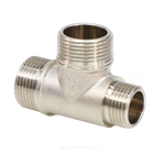 Тройник латунь никель переходной Ду 15х15х15 (1/2"х1/2"х1/2") НР/НР/НР VALFEX VF.131.N.012