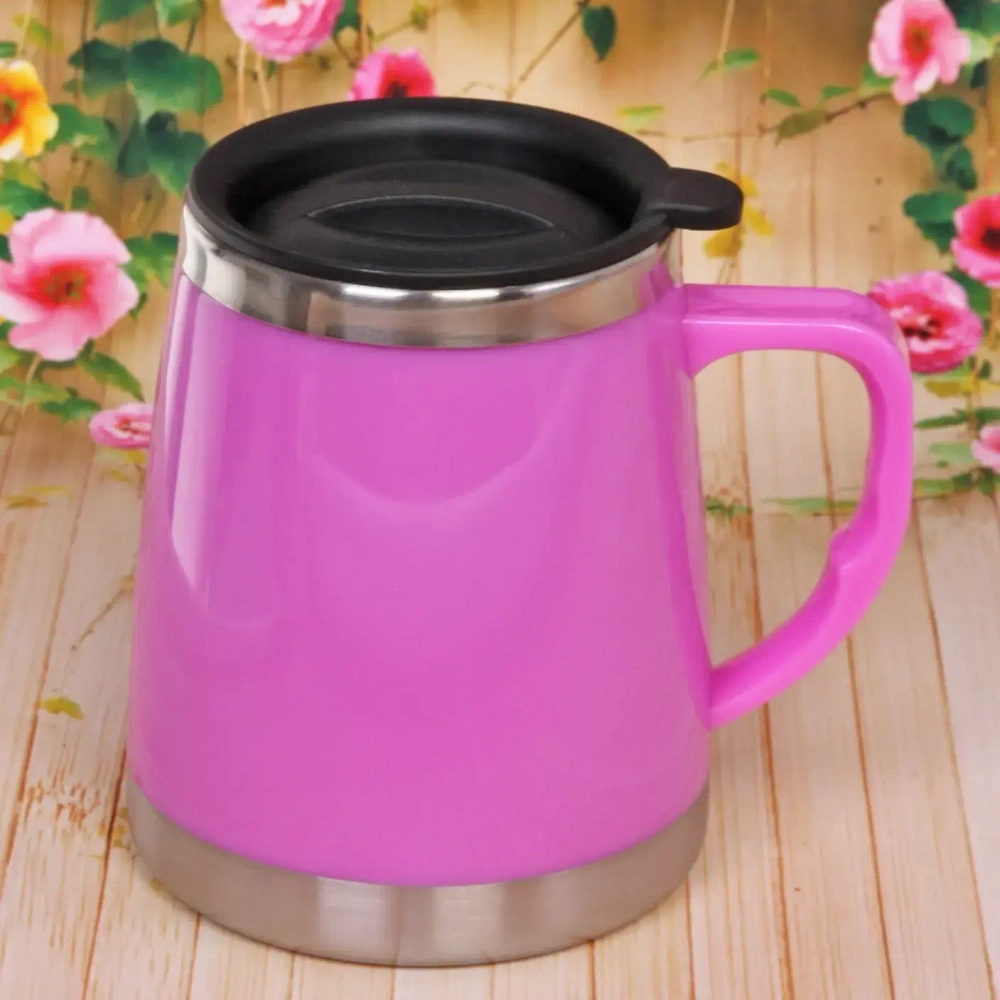 Термокружка 450мл «Блеск» розовая