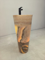 Раковина напольная из оникса Yellow ON-61358 (40*40*90)