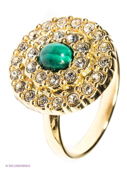 "Анды" кольцо в золотом покрытии из коллекции "Самоцветы" от Jenavi
