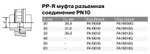 Муфта PPR разъемная Ду20-32, белая, Pro Aqua