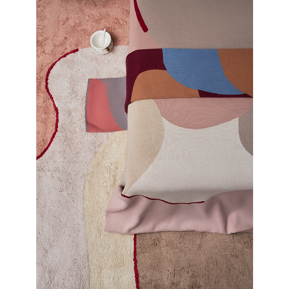 Плед из хлопка с авторским принтом бежевого цвета из коллекции freak fruit, 130х180 см