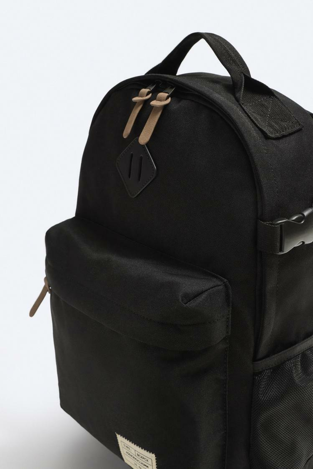 ZARA РЮКЗАК ИЗ НЕЙЛОНА, ЧЕРНЫЙ