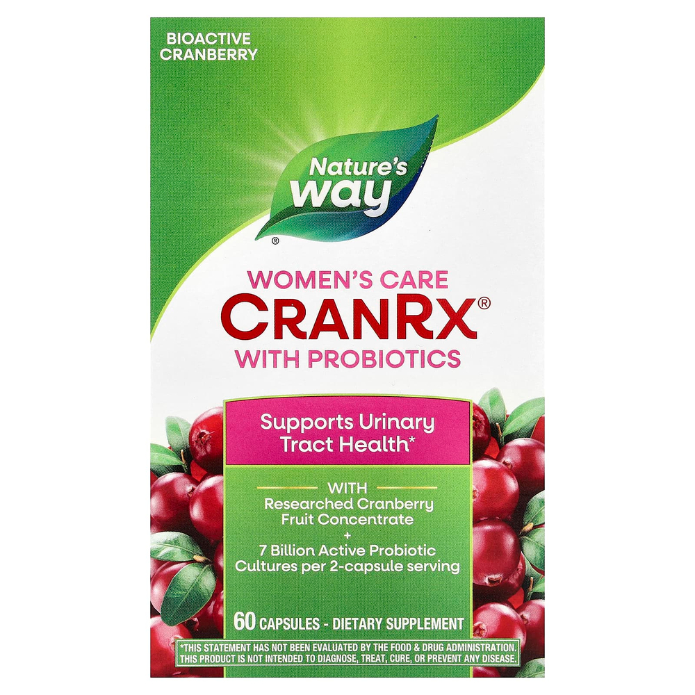 Nature's Way, CranRx®, средство для ухода за женщинами с пробиотиками, 60 капсул