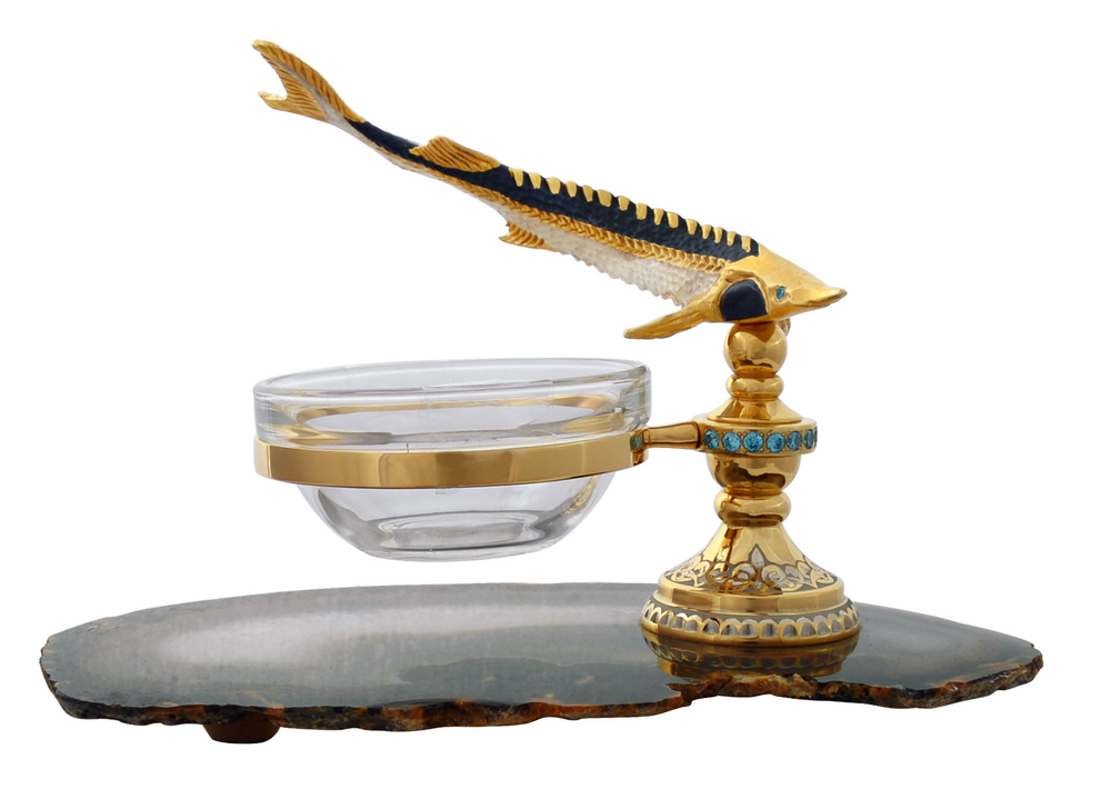 Икорница "Стерлядка на агате"