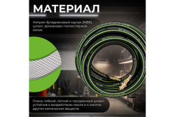 Шланг маслостойкий армированный с быстросъемами 10х16 мм, 10 м ECO AHR-1010