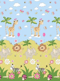 Наволочка комплект 2шт поплин Сказка "Африка" 50x70 см на молнии