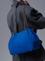 Замшевая сумка DBR 31202 синий/велюр