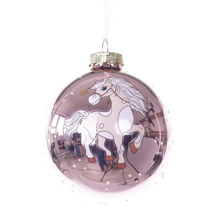 GAEM Украшение новогоднее "Шар с лошадкой", L8 W8 H9 см