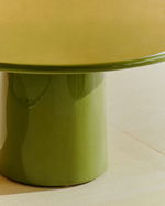 Журнальный столик Albanella из цемента с глянцевой зеленой отделкой Ø85 см