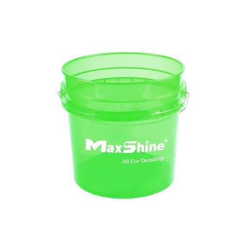 MaxShine  Ведро для детейлинга, прозрачное, зеленое, 13 литров