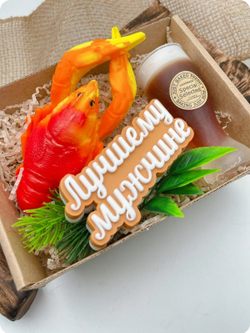 Мыло ручной работы Бокал, Рак и топпер