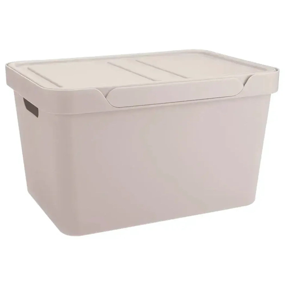 ЯЩИК С КРЫШКОЙ УНИВЕРСАЛЬНЫЙ LUXE, 380х220 ММ, 18Л (Светло-бежевый)
