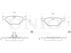 Колодки тормозные диск. задние UNIO BRP-20424