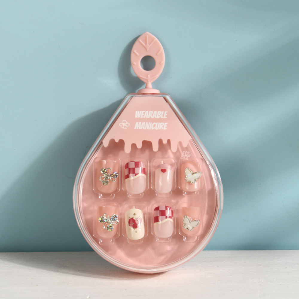 Накладные ногти с дизайном &quot;Pink Caramel&quot;