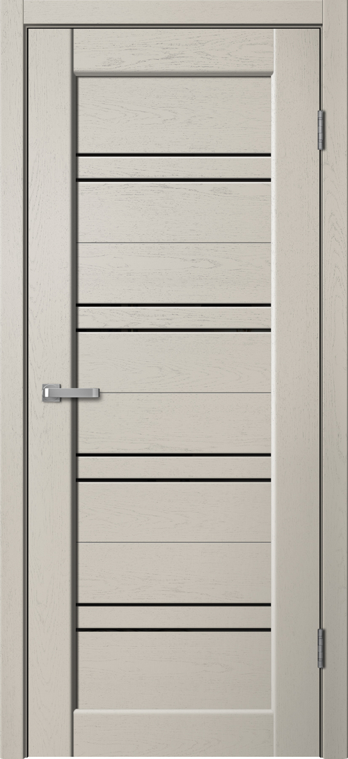 Межкомнатная дверь Status ST01 (Чёрное стекло) Cappuccino soft