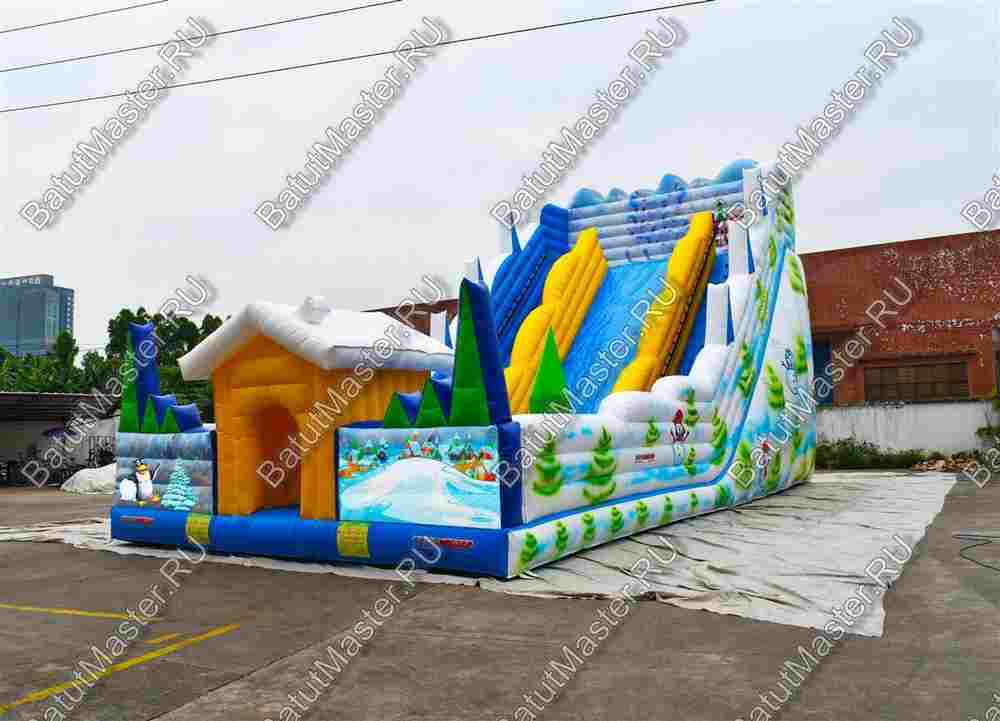 Детский надувной батут-горка "Весёлая горка" 15*7*9 м