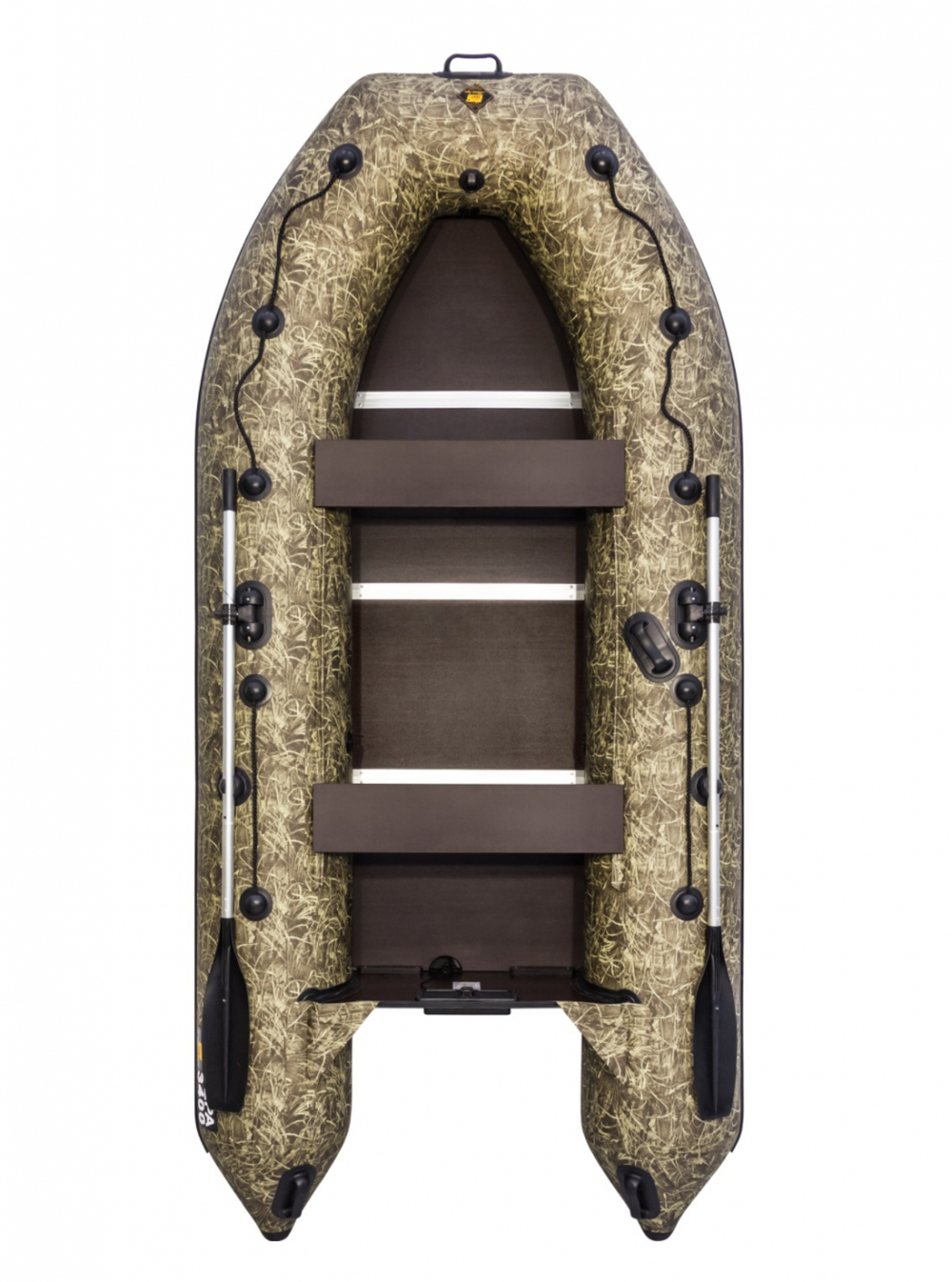 Ривьера 3400 СК камуфляж + KAMISU T 9.8 BMS (комплект лодка + мотор)