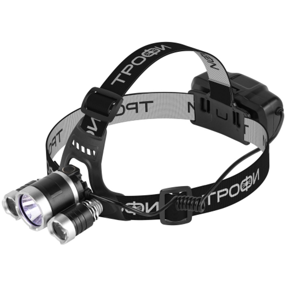 Фонарь налобный светодиодный Трофи GA-106 аккумуляторный 4 режима трехламповый High Power Headla | Налобные фонари