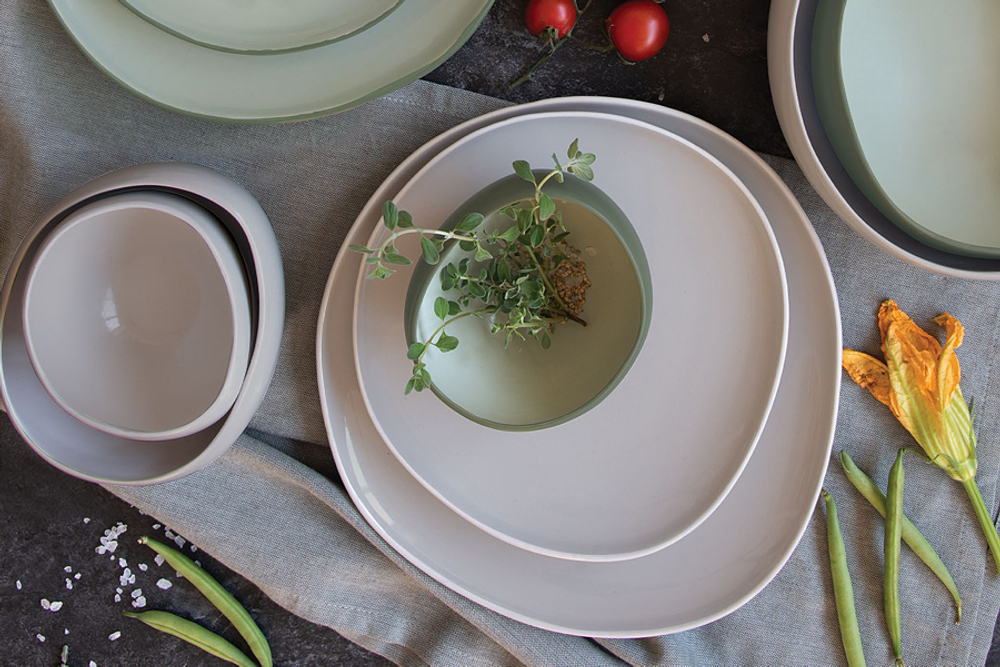 Тарелка обеденная 27см Easy Life Organica серая