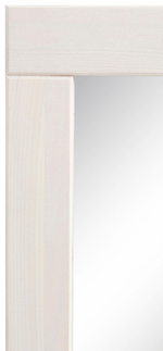 Зеркало настенное 60х50, Джосси, прямоугольное, для ванной, спальни, прихожей, в деревянной раме, белый, Dipriz
