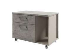 Тумба подкатная 800х450х568 D-292 Бетон Чефалу светлый/Кашемир серый