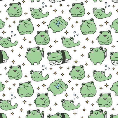 Милые мультяшные лягушки