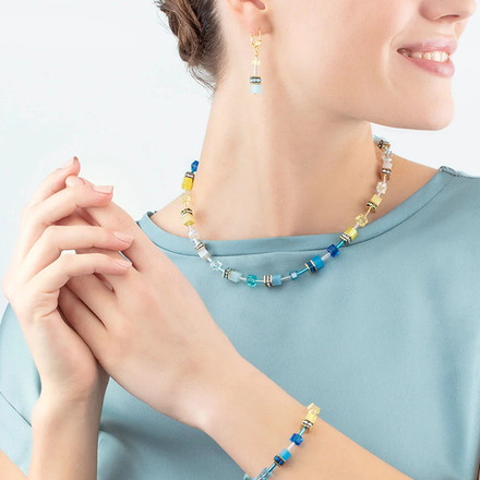 Колье Coeur de Lion Turquoise-Yellow 2838/10-0601