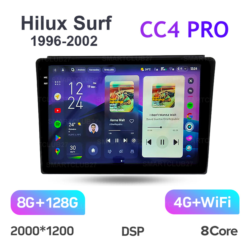 Teyes CC4 Pro 10,2" для Toyota Hilux Surf 1996-2002