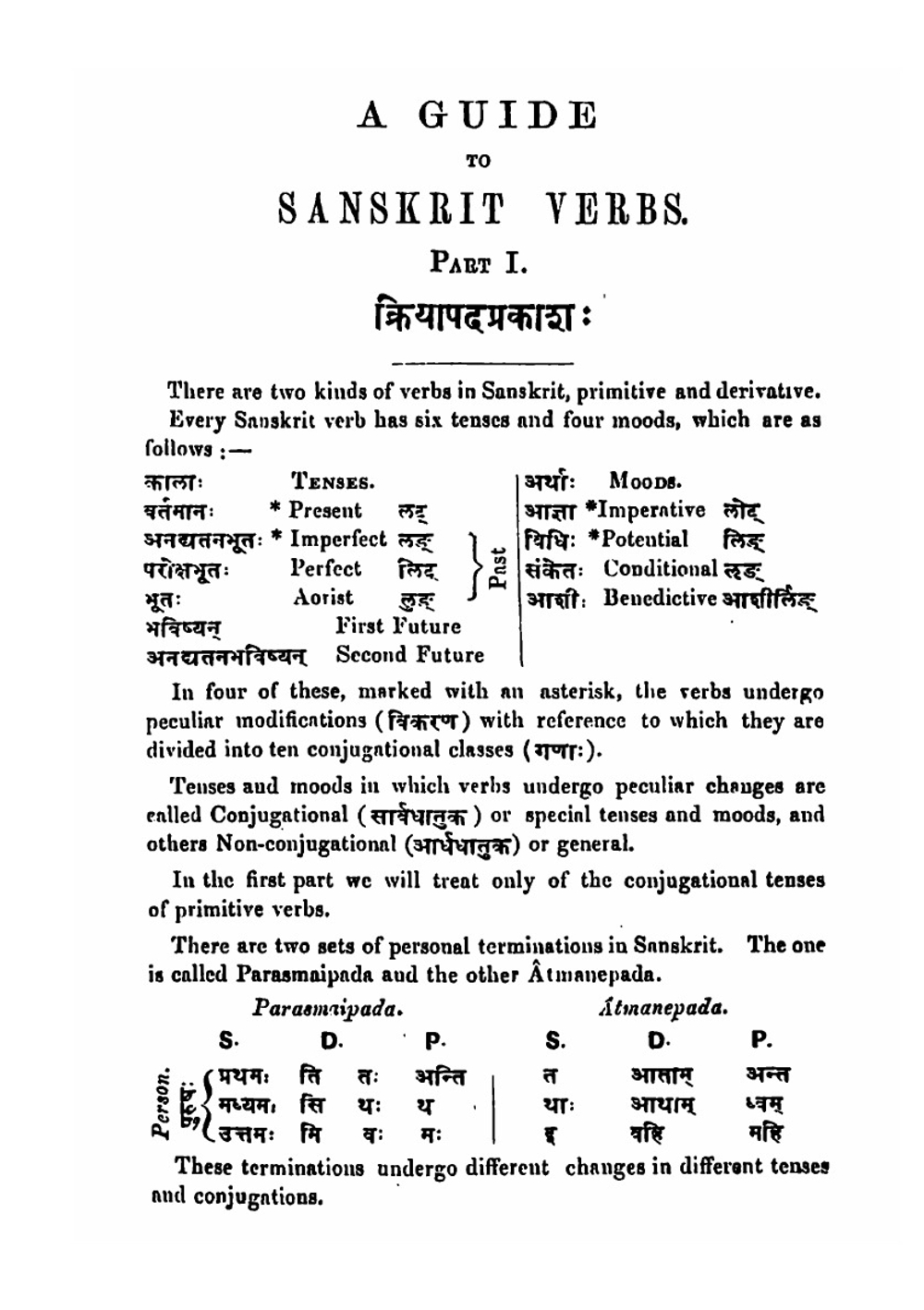 A Guide to Sanskrit Verbs | Govinda Camkara Bpat
