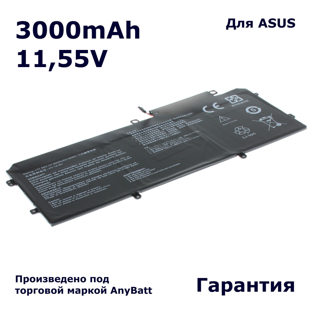 Аккумулятор AnyBatt 3000mAh для ноутбука Asus UX360CA C31N1528)