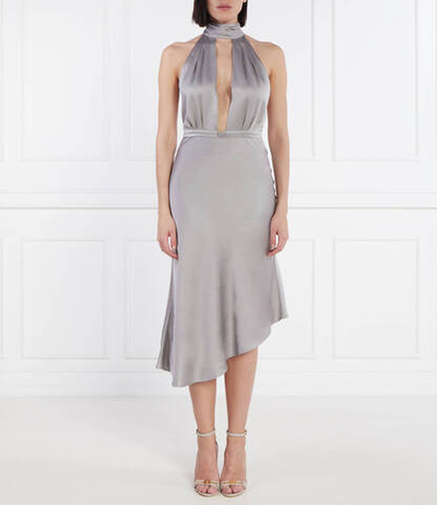 Сатиновое платье Elisabetta Franchi - серый(AB58042E2)