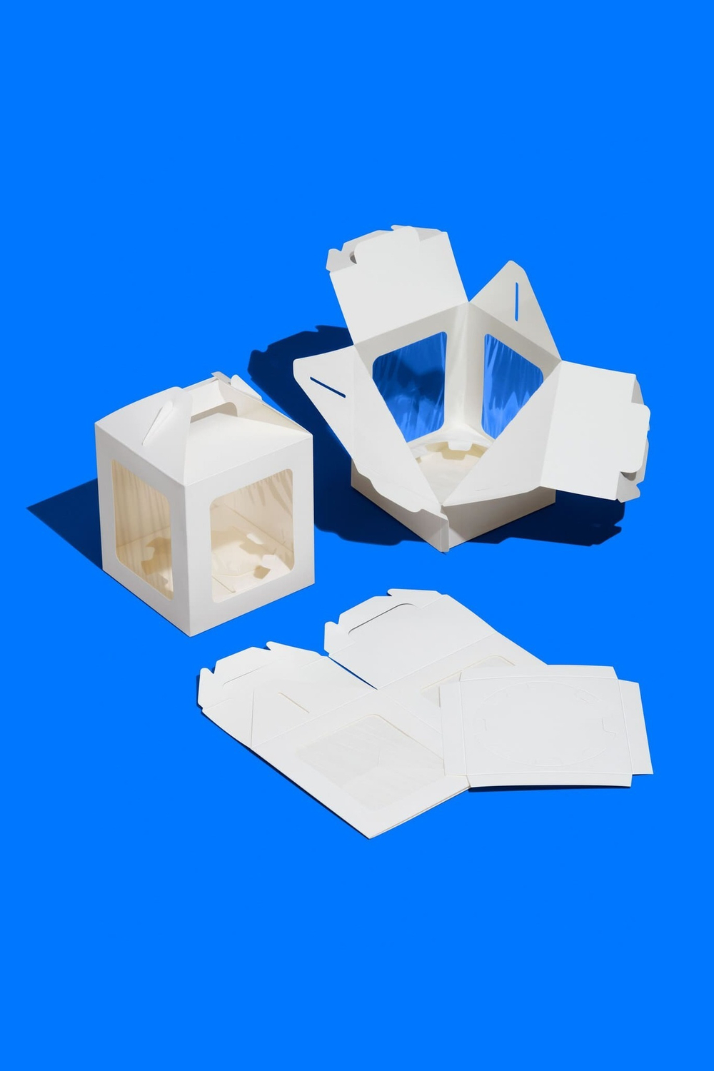 Упаковка с ложементом ForGenika JUMPL с окном белый 160*160*200 мм ST (25 шт./уп., 150 шт./кор.)